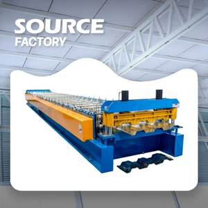 Machine de profilage de poutrelles de plancher de construction, ligne de fabrication de supports de plaques d'acier structurel, largeur 1200 mm, dispositif de pompage à roulement - Product Image 1