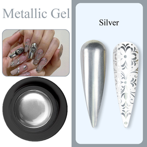 Échantillon gratuit de <span class=keywords><strong>vernis</strong></span> à ongles en métal 3D avec <span class=keywords><strong>miroir</strong></span> doré de 5g, gel de peinture métallique en or <span class=keywords><strong>rose</strong></span> argenté, <span class=keywords><strong>vernis</strong></span> à ongles design LED/UV - Product Image 2