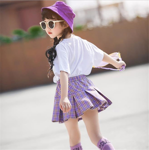 Ensembles de vêtements pour enfants WHS07 pour filles, vêtements de sport, style marine, rayé + jupes, ensembles de sport pour filles, survêtements pour adolescentes - Product Image 2