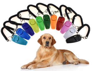 Ventas directas del fabricante LOGOTIPO personalizado Herramientas de comportamiento para mascotas 2 en 1 Entrenamiento de perros <span class=keywords><strong>Clicker</strong></span> Silbato Clickers para perros - Product Image 4