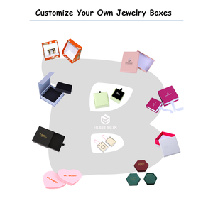 Boîte d'emballage de bijoux en carton rigide personnalisée de luxe avec logo imprimé et insert en éponge doublé de velours - Product Image 5