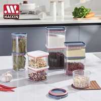 Accessoires de cuisine récipient de stockage empilable boîte organisateur de nourriture boîte de préparation de repas nouilles épices biscuits bocaux en plastique bidon