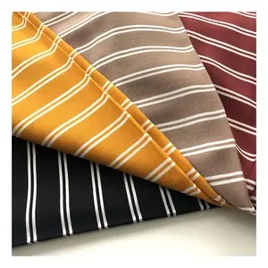 New arrival good quality 100% rayon shirts stripe print different colors 95 gsm fabric for dresses