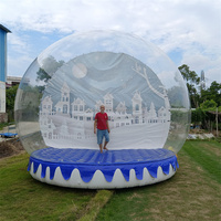Globe de neige gonflable personnalisé pour événements en plein air, boule gonflable de taille humaine, décoration de Noël avec garantie de 3 ans en promotion