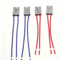 Konektor Pria Plastik Abu-abu 2-Pin dengan Kabel Pre-crimped, Perakitan Kabel Berinsulasi PVC Warna Kustom untuk Peralatan Rumah Tangga