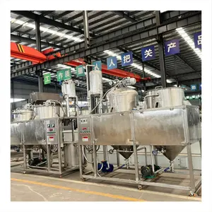 ready to delivery palm oil refining plant batch refining unit for sunflower peanut soyabean oil refining machine directly sales