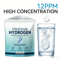 Tabletas Generadoras de Hidrógeno Molecular de Alta Potencia OEM 12PPM, Impulso Diario de Antioxidantes para Energía, Claridad Mental y Recuperación