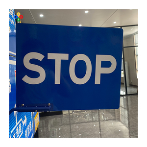 Segnaletica per il controllo di sicurezza per il traffico ferroviario canadese in alluminio blu riflettente di DATONG - Product Image 5