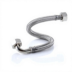 Manguera de Plomería de Agua Trenzada de Acero Inoxidable Flexible con Juntas de Cobre Refinado DIJIE, Resistente al Torque, para Cocina y Baño - Product Image 1