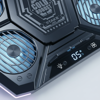 Support de refroidissement portable D12 pour ordinateur portable avec ventilateur intégré pour le gaming et le travail quotidien