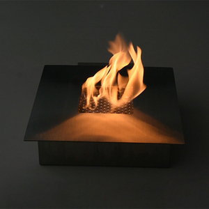 Panel Plateado Nuevo AMS50, <span class=keywords><strong>Chimenea</strong></span> de Bioetanol Empotrada Cuadrada, Decoración Metálica para Exteriores, para Sala de Estar, Vestíbulo u Oficina - Product Image 3