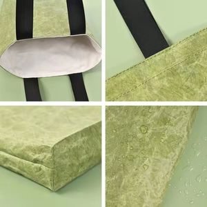 Sac fourre-tout en papier Tyvek imperméable de grande capacité avec logo personnalisé, écologique, lavable, sac à bandoulière pour femmes, vente en gros - Product Image 2