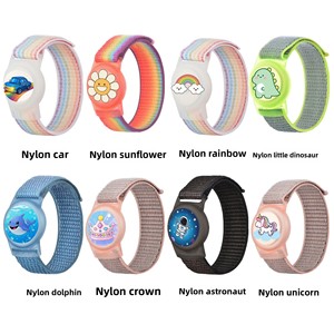 Étui étanche et antichoc en nylon M.Y pour <span class=keywords><strong>AirTag</strong></span>, <span class=keywords><strong>compatible</strong></span> avec bracelet enfant dessin animé et cordon en TPU - Product Image 2