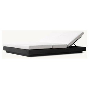 Tumbona Doble Reclinable para Exteriores, <span class=keywords><strong>4</strong></span> <span class=keywords><strong>Posiciones</strong></span>, para Piscina, de <span class=keywords><strong>Aluminio</strong></span> - Product Image 1