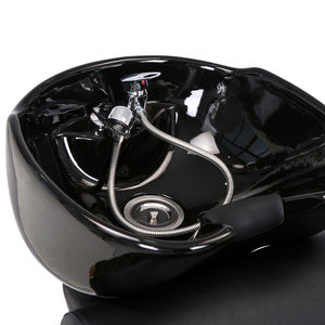 Chaise de lavage de cheveux en cuir PU noir, personnalisable avec fonction massage, pour spa capillaire – Vente chaude aux États-Unis, prix de gros bas - Product Image 4