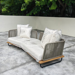 Set di Mobili <span class=keywords><strong>da</strong></span> <span class=keywords><strong>Esterno</strong></span> per Hotel, Divani <span class=keywords><strong>da</strong></span> Giardino in Alluminio e Corda Impermeabili per <span class=keywords><strong>Balcone</strong></span> e Lounge - Product Image 2