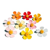 Têtes de fleurs de savon artisanales parfumées à la violette, bouquet blanc à cinq pétales, coffret cadeau pour la Saint-Valentin/Fête des Mères