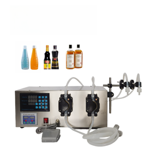 Máquina de Llenado de Líquidos Semiautomática, Máquina de Llenado de Bebidas con Doble Boquilla y Bomba Peristáltica, Portátil, Eléctrica, con Pantalla - Product Image 2