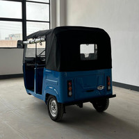 Tuk Tuk Taxi fermé, motorisé, 200cc, refroidissement par eau, essence, tricycle, 1 conducteur et capacité de 6 passagers