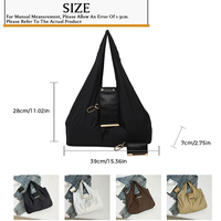 Bolsa de Hombro de Nailon Reciclado Plegable y Enrollable Personalizada, Nueva Llegada, Tamaño Mediano, para Uso Diario de Mujeres