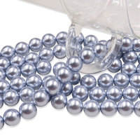 Gris bleu couleur 8mm plein trou Hotselling perle de verre perle en vrac Imitation couleur perles pour la fabrication de bijoux bricolage