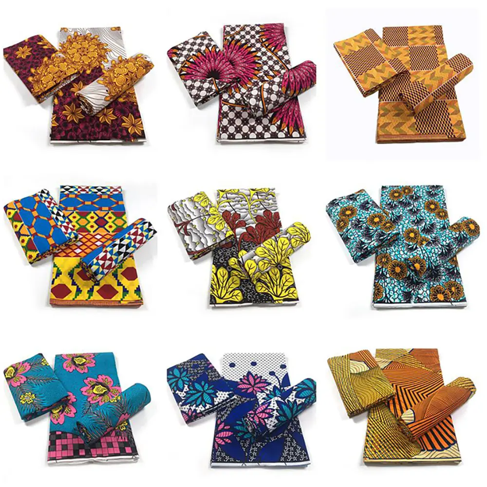 New fashion 24*24 colorful custom wax print fabric african 100% cotton ankara fabric wax print