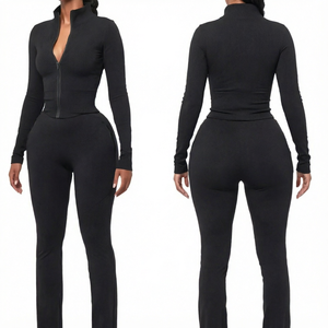 Best Selling New Design <b>Women</b> Solid 2-Piece Yoga Set Eco-Friendly Breathable Fitness Gym Workout Training Yoga <b>Legging</b> - Product Image 1