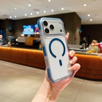 Coque de téléphone magnétique transparente antichoc de luxe premium anti-traces de doigts en PC pour iPhone 17 16 15 14 Pro Max – Offre Spéciale