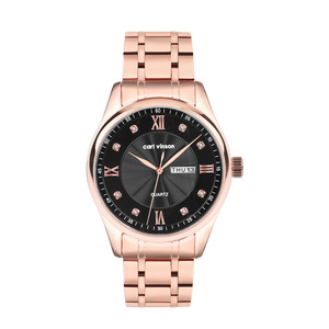 นาฬิกาผู้ชายเพชรชุดนาฬิกาควอตซ์ปฏิทินคู่ทันสมัยนาฬิกาข้อมือธุรกิจกันน้ำ - Product Image 5