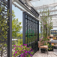 Panneau de clôture décoratif en métal découpé au laser, durable et thermolaqué, séparateur d'intimité extérieur, écran de jardin, treillis élégant et clôtures pour bacs à déchets