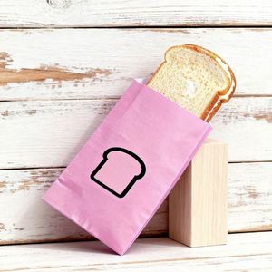 Custom Printed Eco-Friendly Kraft Double Open Pocket Oilproof Greaseproof Bread Waffle Burger Sandwich <b>Paper</b> <b>Bag</b> - Product Image 5