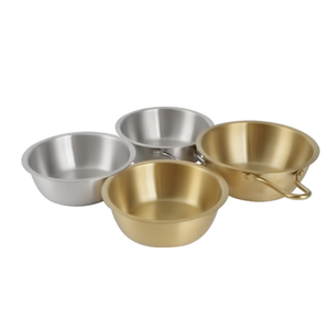 Korean Traditional <b>Wine</b> <b>Container</b> Korean Hiking Soup Dish Aluminum Yellow (4.7 Inches) Drinking Bowl - Product Image 4