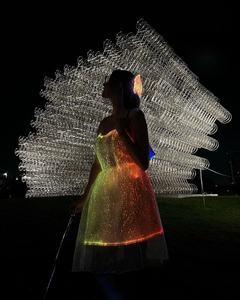 <span class=keywords><strong>Robe</strong></span> de soirée lumineuse à fibres optiques LED pour fête de <span class=keywords><strong>cocktail</strong></span>, carnaval, soirée, <span class=keywords><strong>robe</strong></span> de danse lumineuse - Product Image 4