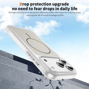 Étui de protection d'écran antichoc avec protection d'objectif, charge sans fil, TPU PC magnétique orange pour 15/16/17/18 Pro Max - Product Image 4