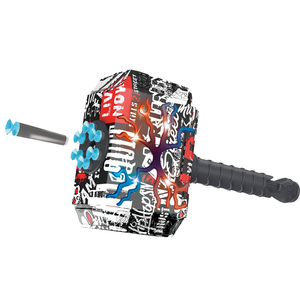 Jouets <span class=keywords><strong>de</strong></span> pistolet électrique pour enfants Graffiti 5 trous <span class=keywords><strong>Marteau</strong></span> <span class=keywords><strong>de</strong></span> <span class=keywords><strong>Thor</strong></span> Pistolet à balles molles avec 6 balles molles Lumières colorées - Product Image 1
