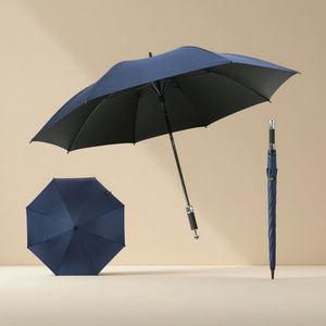 High Quality UV Automatic Black Customized Golf <b>Windproof</b> <b>Umbrella</b> for Business Gifts 190T Pongee Fabric Three-Folding Design - Product Image 4