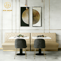 Table en marbre pour restaurant, café, salon de thé, canapé et banquette, ensemble de mobilier de table et banquette