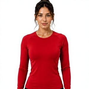 Chemisier de base médical extensible à col en V et manches longues pour femme, uniforme d'infirmière, tenue de travail hospitalière - Product Image 1