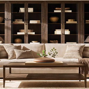 Fransız çağdaş Modern antika eski klasik oturma odası merkezi sehpa otel mobilya meşe dikdörtgen kokteyl masası - Product Image 4