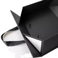 Nouvelle boîte cadeau pliante magnétique rigide en carton noir de luxe Pulida 2025, grande, recyclable, avec faible quantité minimale de commande
