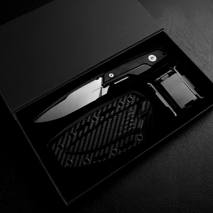 มีดพกพาสำหรับกิจกรรมกลางแจ้ง ใบมีดสแตนเลสทรงดรอปพอยต์ ด้ามจับ G10 พร้อมปลอกมีด - Product Image 6