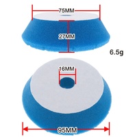 Tampons de polissage en mousse auto-agrippante de 95 mm pour voiture, tampons de lustrage en mousse, éponges de cirage pour le polissage, le cirage et l'élimination des rayures des voitures