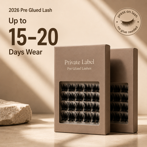 <span class=keywords><strong>Cils</strong></span> en grappe courbés pré-collés naturels de qualité supérieure, auto-adhésifs à poser soi-même, sans colle nécessaire - Product Image 3