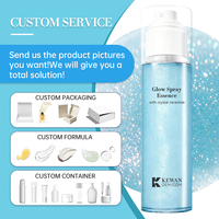 Essence en spray bleu personnalisée OEM ODM avec sérum pour le visage à la céramide cristalline, hydratant et réparateur