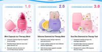 Producto de Moda: Serie de Terapia de Hielo de Silicona, Rodillo de Masaje Facial con Hielo para Enfriar el Cuero Cabelludo, Tazón de Baño Facial con Hielo y Tubo de Respiración