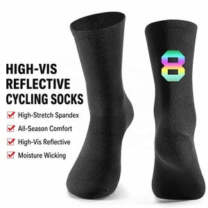 Chaussettes réfléchissantes de sécurité nocturne, respirantes, colorées, à effet dégradé, qui brillent dans le noir, pour la course nocturne, le cyclisme et le travail - Product Image 4