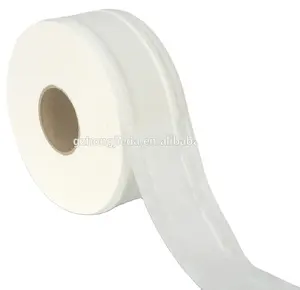 Bakire odun hamuru 2 katlı beyaz kabartma özelleştirilmiş OEM baskı logolar en çok satan yumuşak tuvalet kağıdı kağıt jumbo rulo