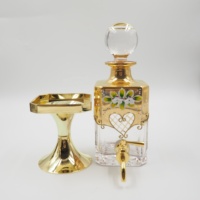 Flacons en verre arabes rechargeables au design élégant, carafe en verre, flacons de parfum, 450 ml, flacons en verre poli, flacons de parfum Oud