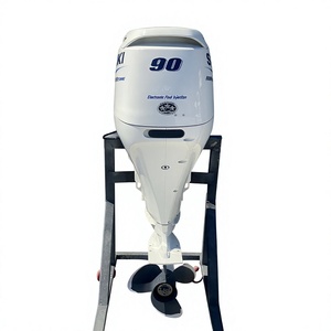 Listo para enviar hoy: ¡Gran oferta! Motor fueraborda de 90 CV, 4 tiempos, eje de 20 pulgadas, año 2015, con 315 horas de uso y aparejos. - Product Image 1