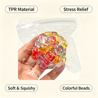 Boîte Mystère Créative Colorée Balle Sonore en Forme de Glaçon Squishy Faite à la Main, Sonore et Croustillante, Anti-Stress Ultime, Outil Fidget